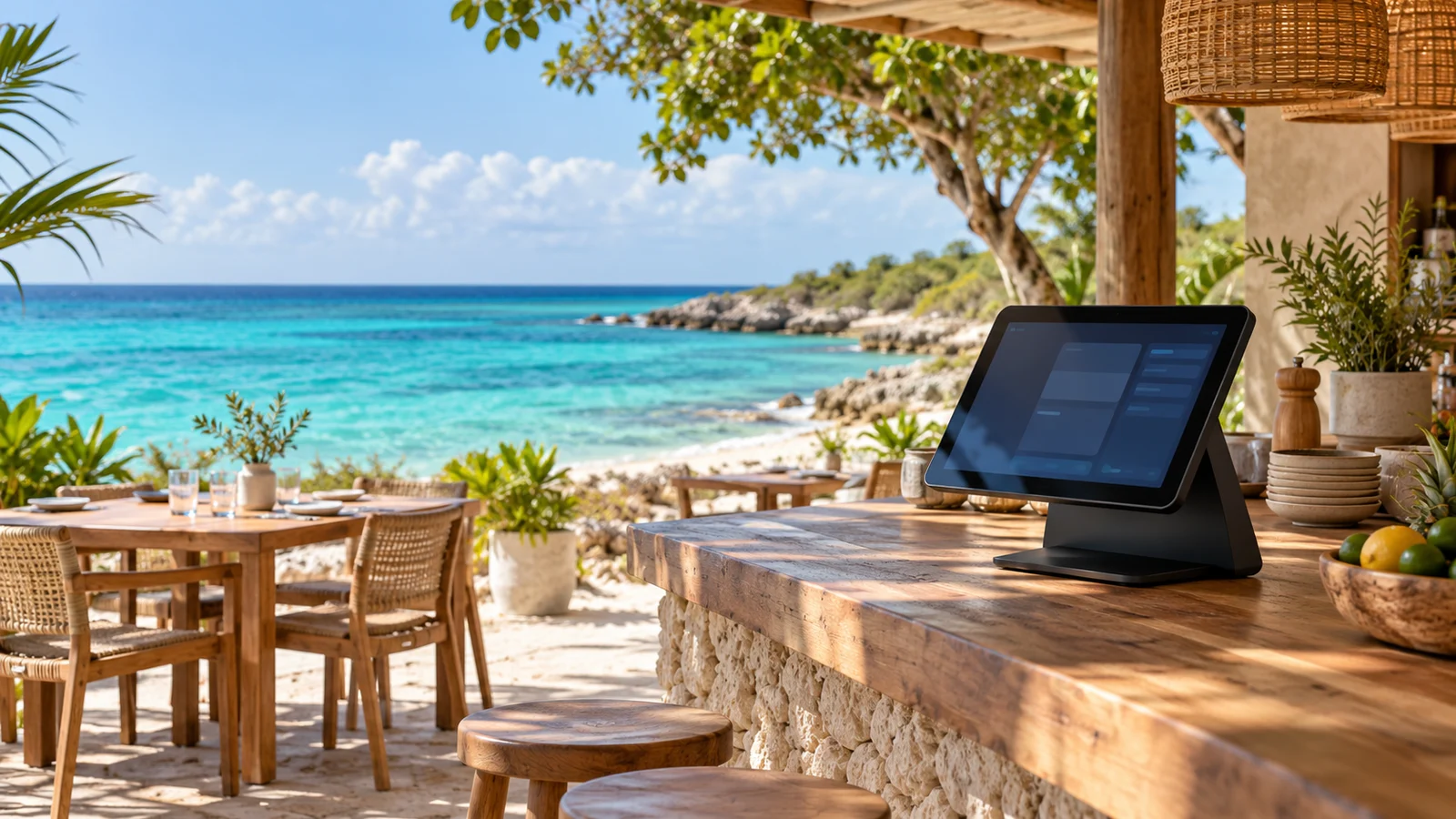 Conceptbeeld van een horecazaak op Bonaire